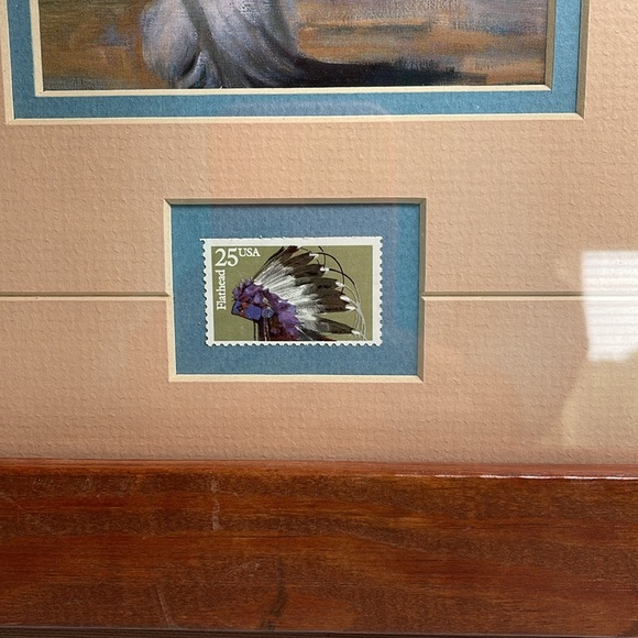 Native American artwork with stamps - Picture 3 of 7